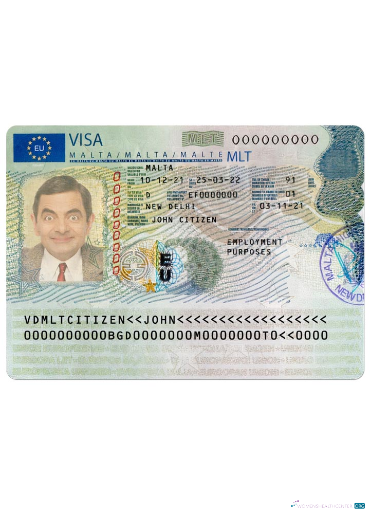 Download MALTA travel visa version 2 Photoshop template